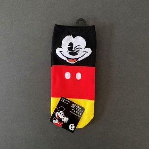 Disney Mikey Mouse - No Show Socks, Black, Size 4-10